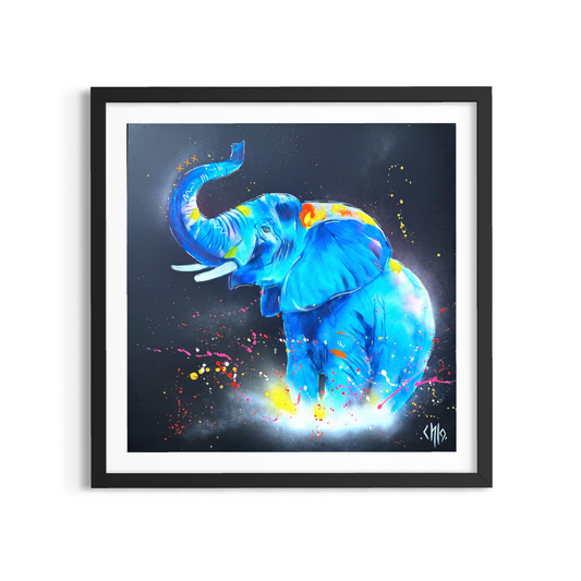 "Elephant"  Tirage d'art numéroté et signé sur toile coton